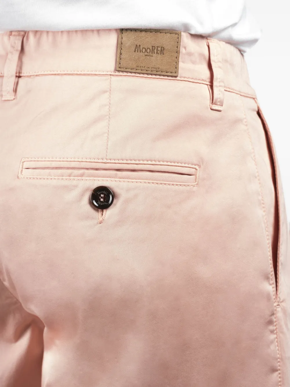 Moorer Geplooide shorts met cuffs Roze