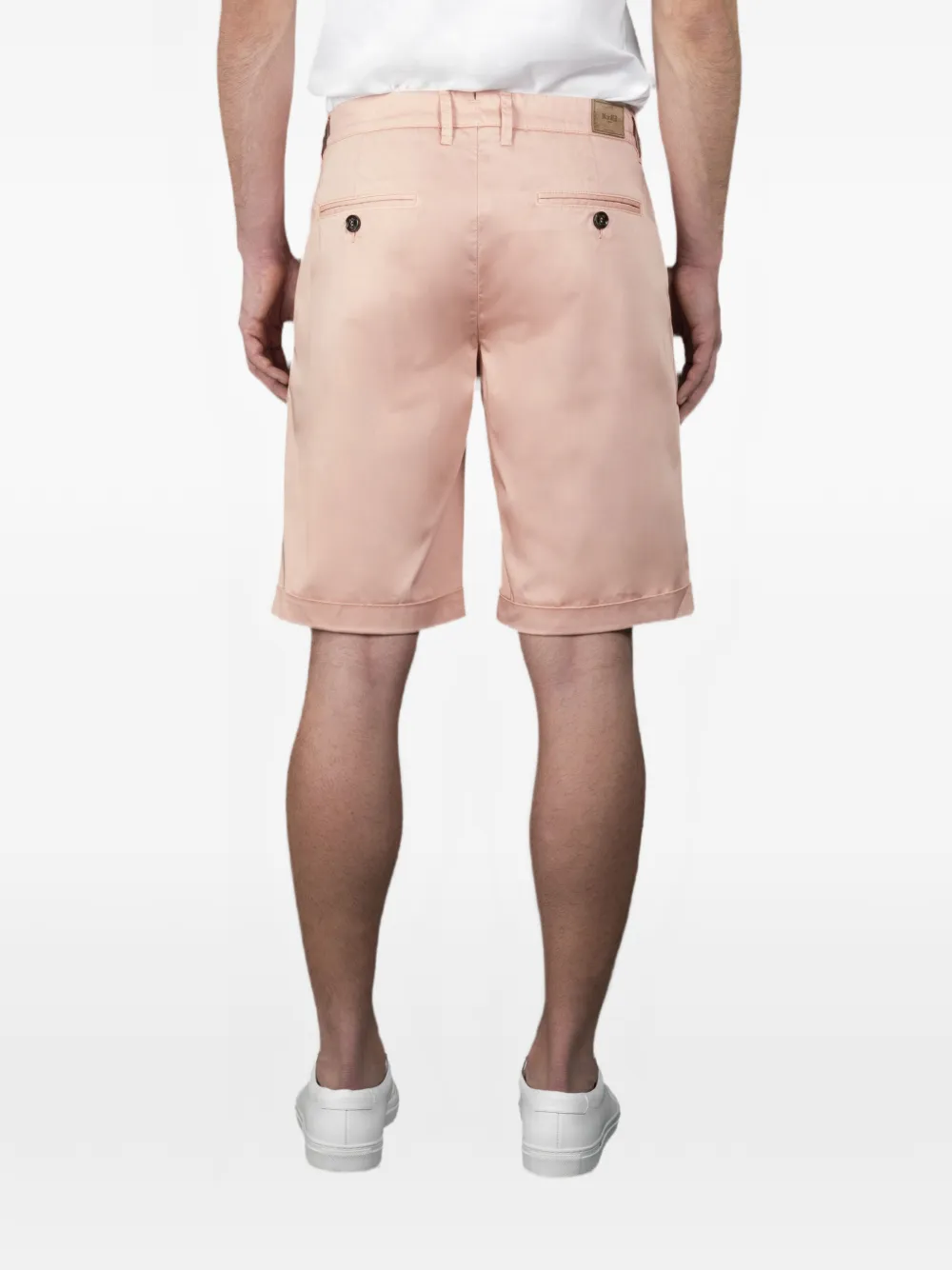Moorer Geplooide shorts met cuffs Roze