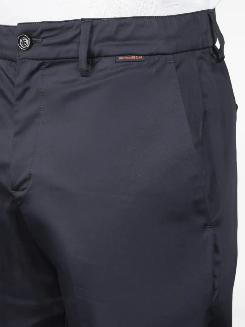 Moorer Straight-fit chino Blauw