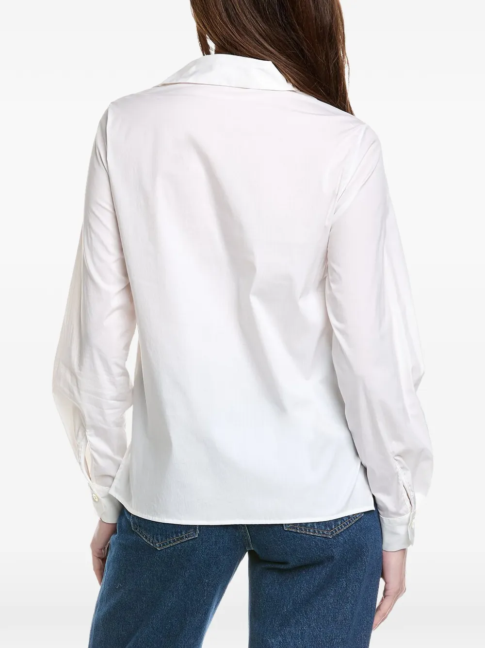 Eleventy Blouse met knopen en puntige kraag Wit