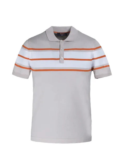 Moorer striped polo shirt
