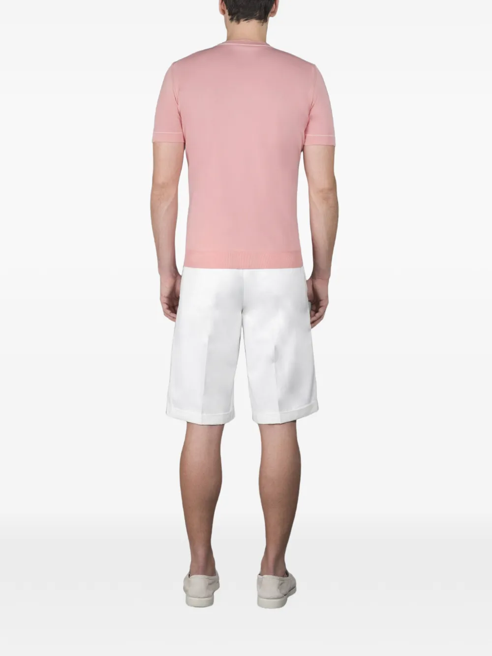 Moorer short-sleeve sweater Roze