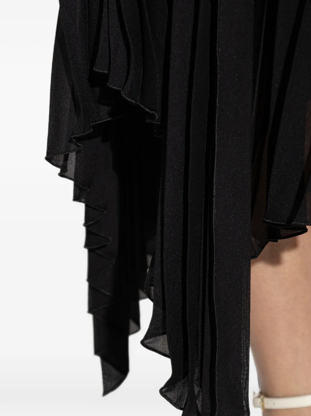 Valentino Garavani Asymmetrische plooirok Zwart