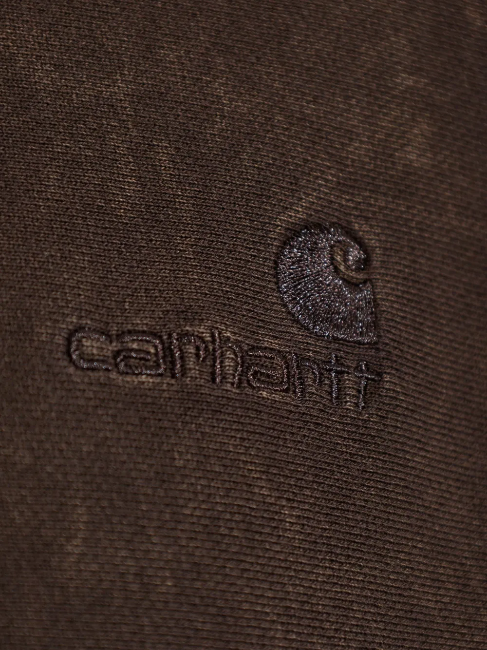Carhartt WIP Lambert hoodie met geborduurd logo Bruin