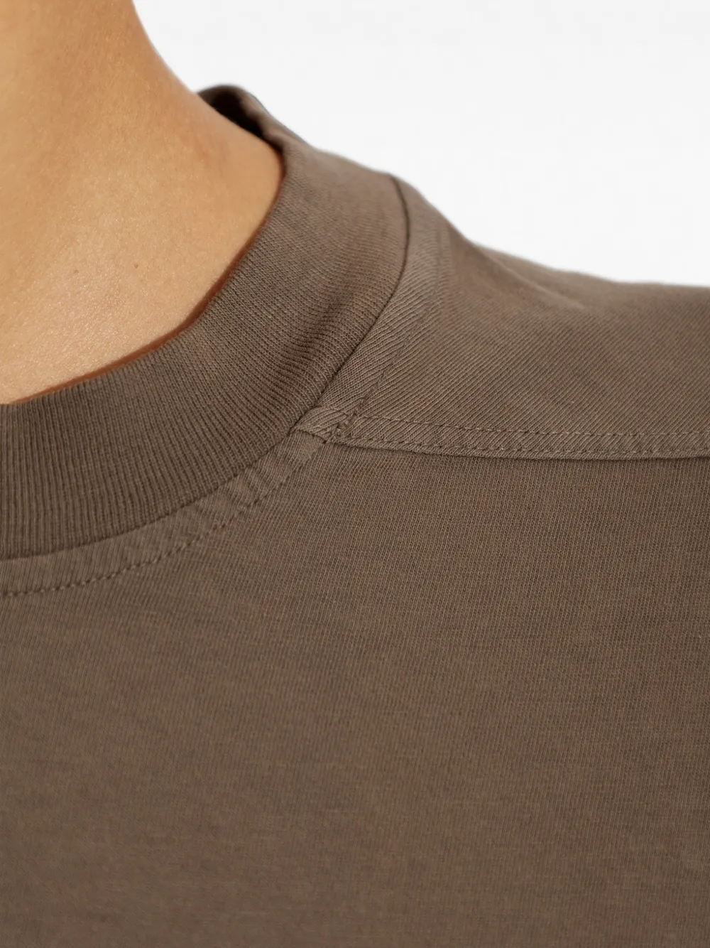Rick Owens DRKSHDW Small Level T-shirt met decoratieve streep Bruin