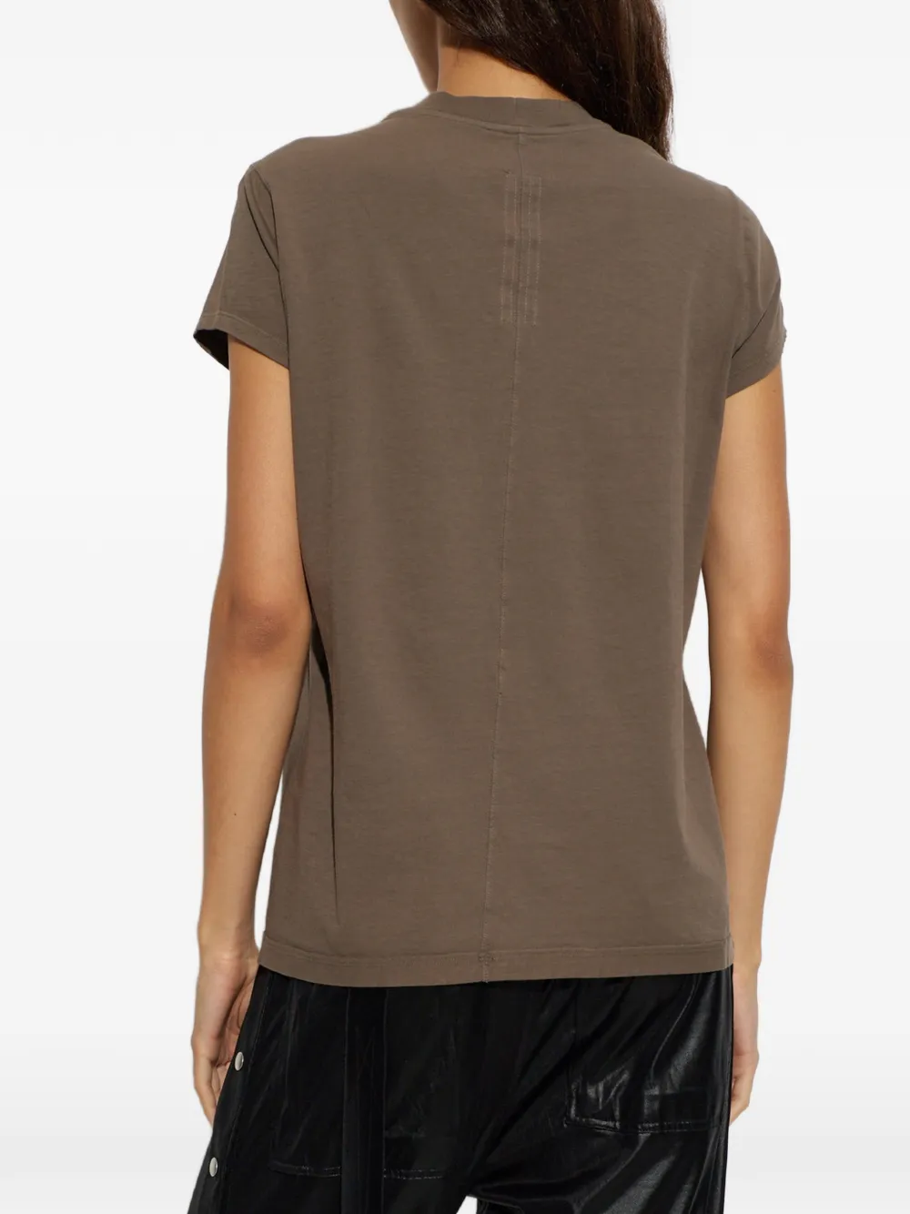 Rick Owens DRKSHDW Small Level T-shirt met decoratieve streep Bruin