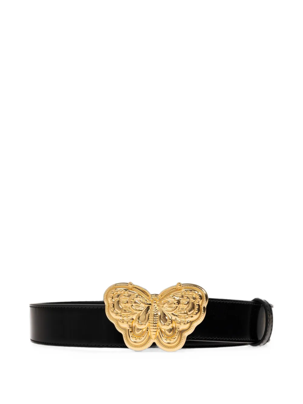 Valentino Garavani butterfly-buckle leather belt - Nero