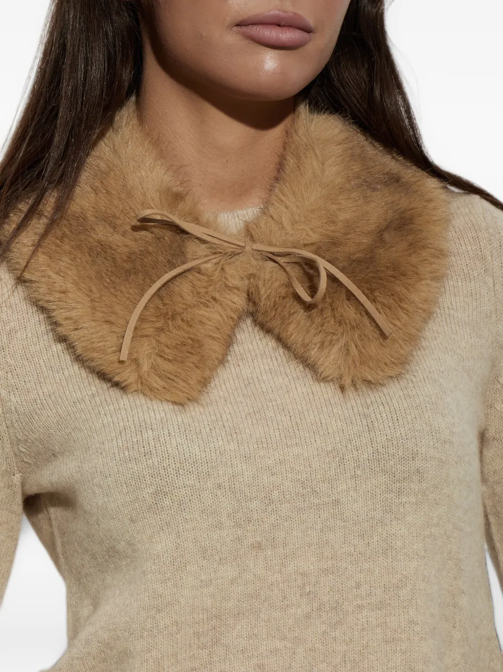By Malene Birger Cowie faux-fur collar Bruin