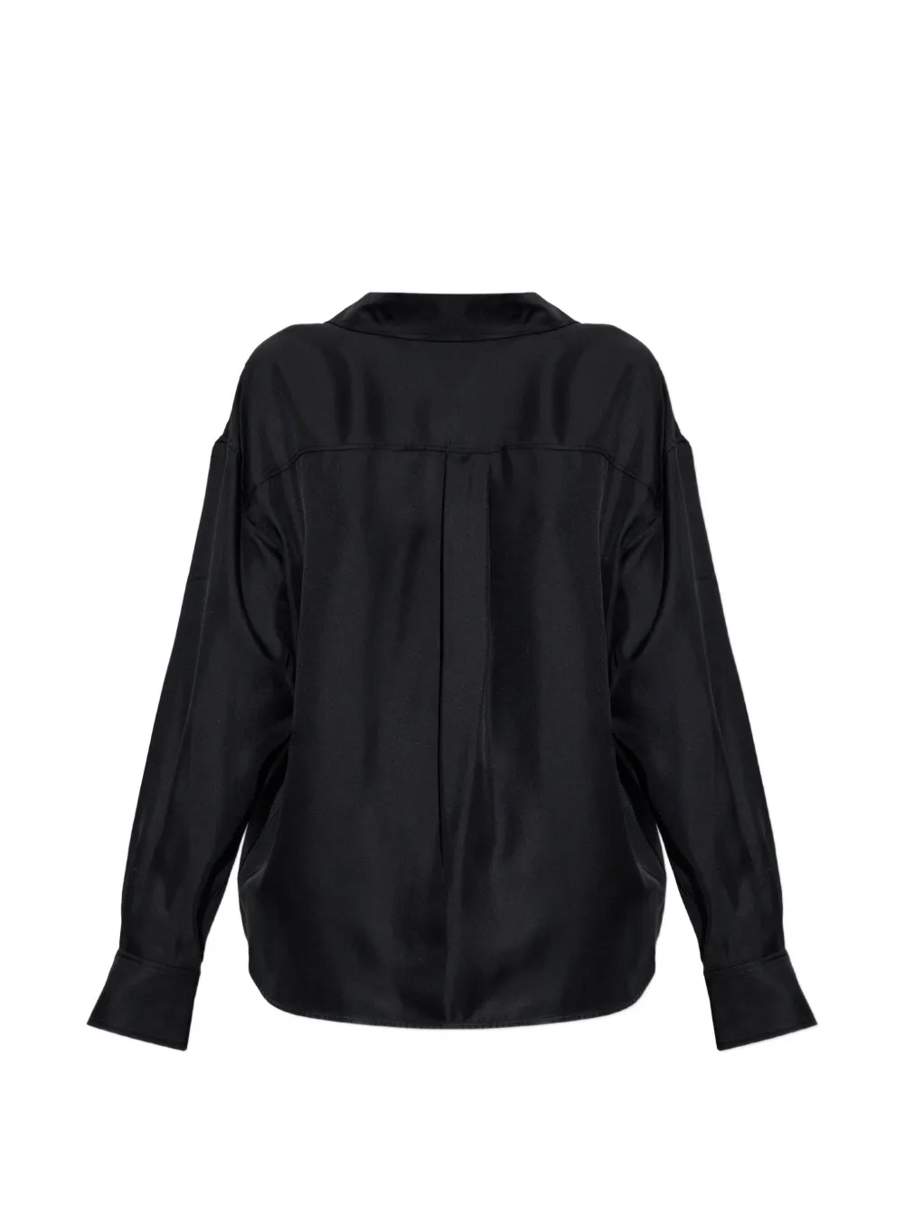 Alexander Wang Zijden blouse met omgekeerd detail Zwart