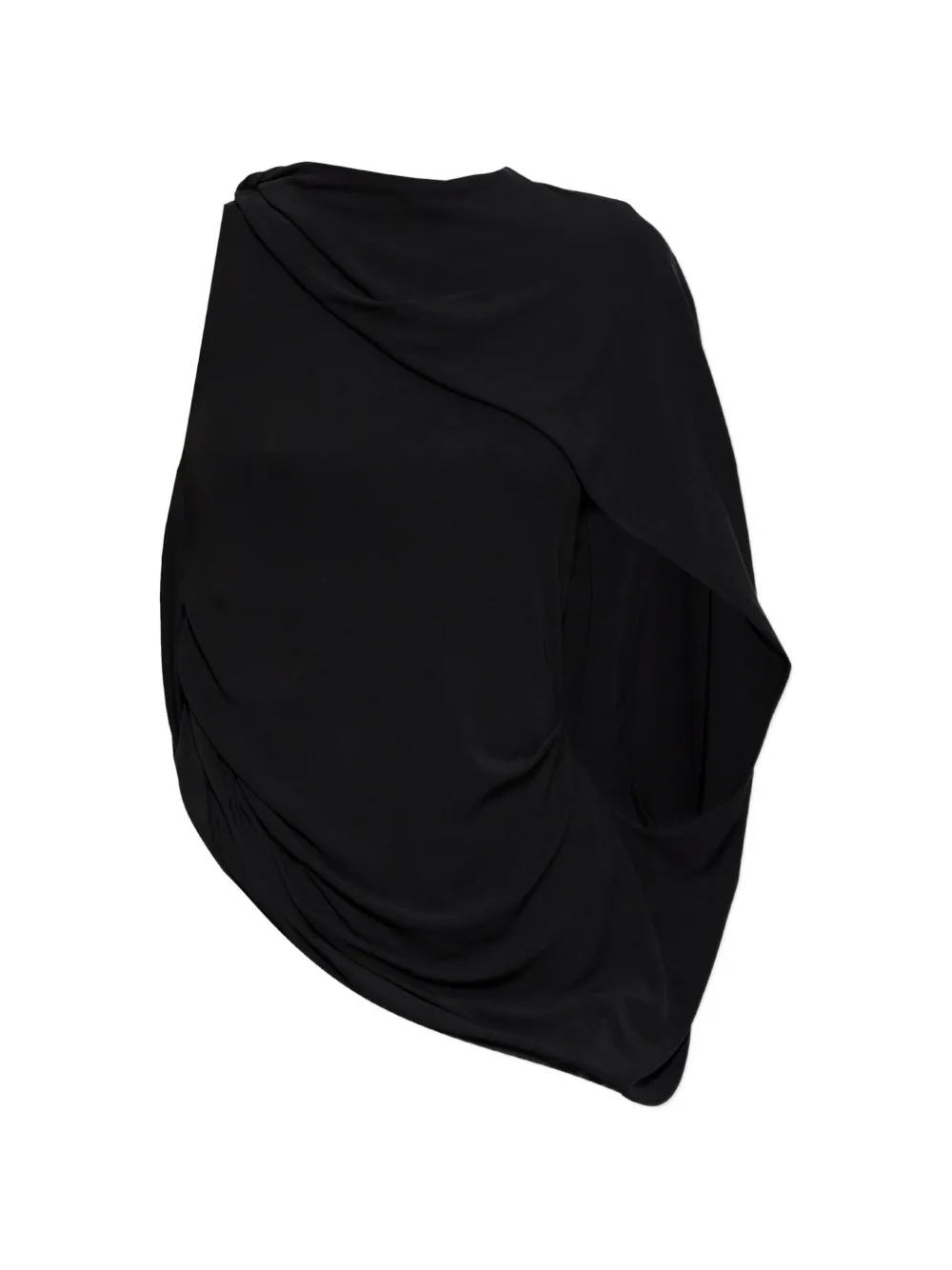 Alexander Wang Asymmetrische gedrapeerde top Zwart