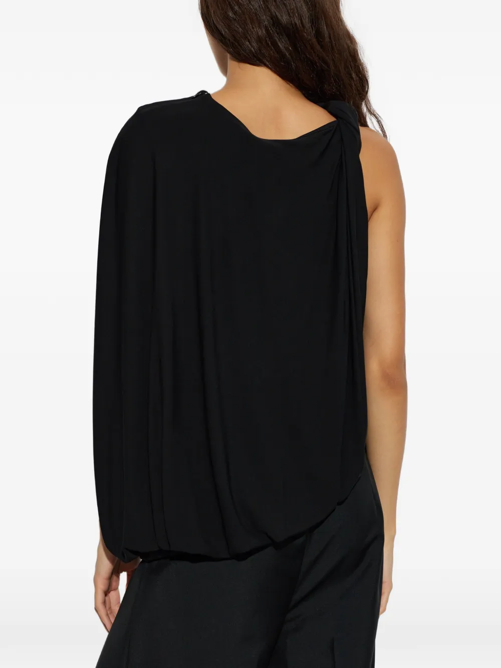 Alexander Wang Asymmetrische gedrapeerde top Zwart