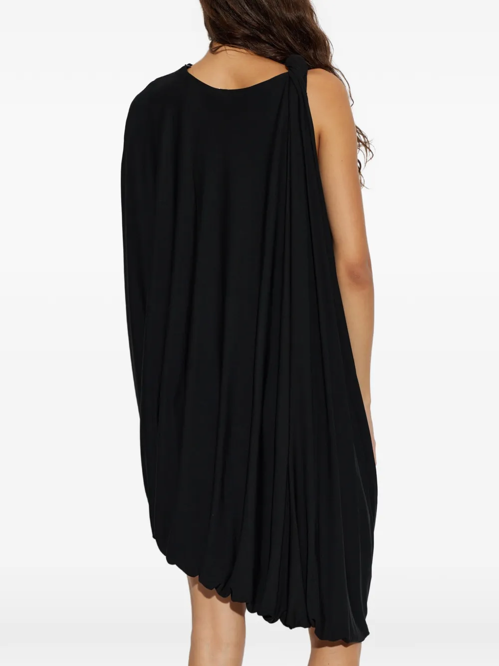 Alexander Wang Asymmetrische gedrapeerde midi-jurk Zwart