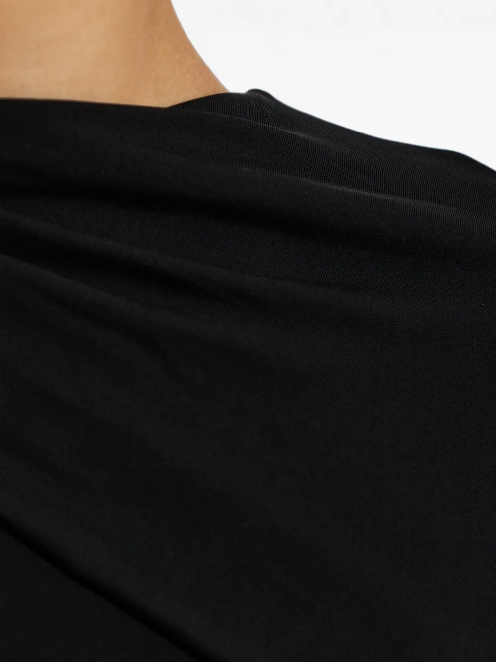 Alexander Wang Asymmetrische gedrapeerde midi-jurk Zwart