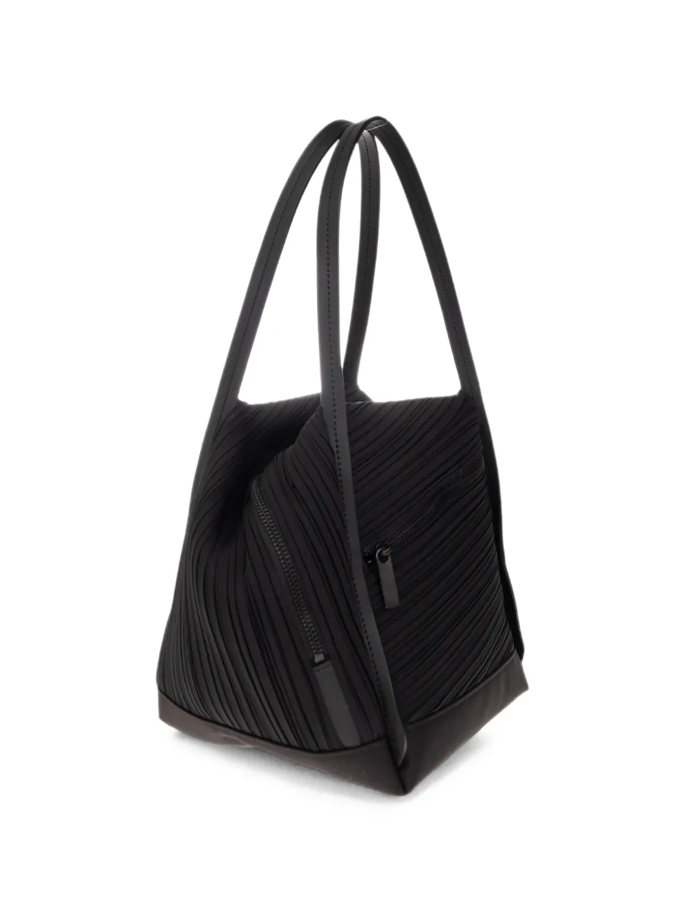 Pleats Please Issey Miyake Geplooide shopper Zwart