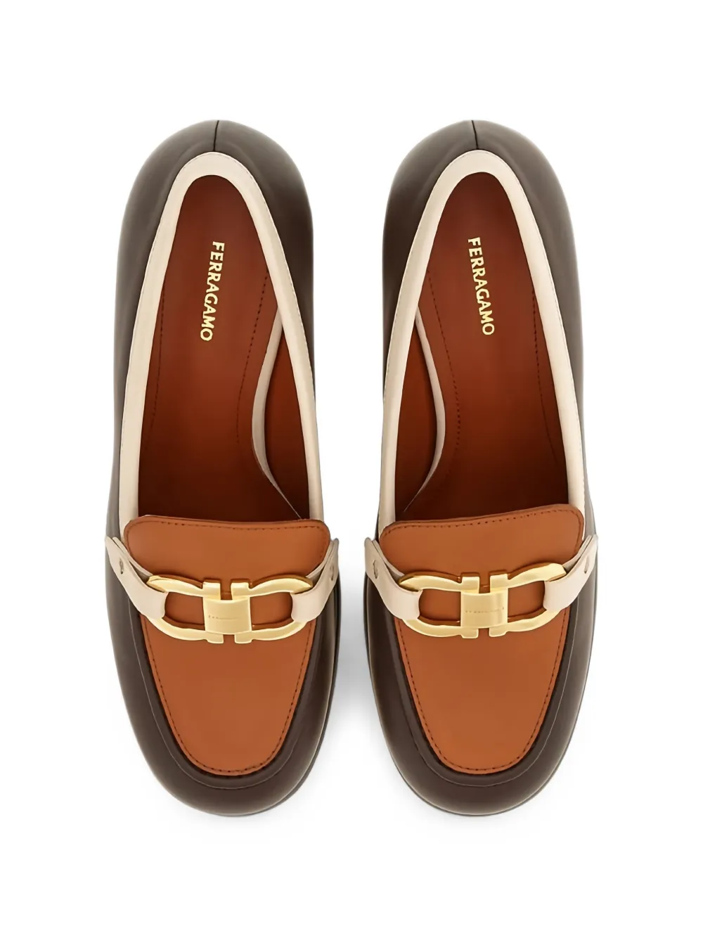Ferragamo Gancini buckle leather pumps Bruin