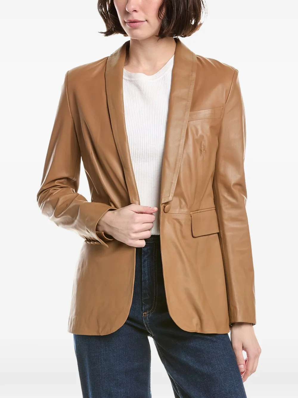 Eleventy Blazer sartoriale in pelle - Toni neutri