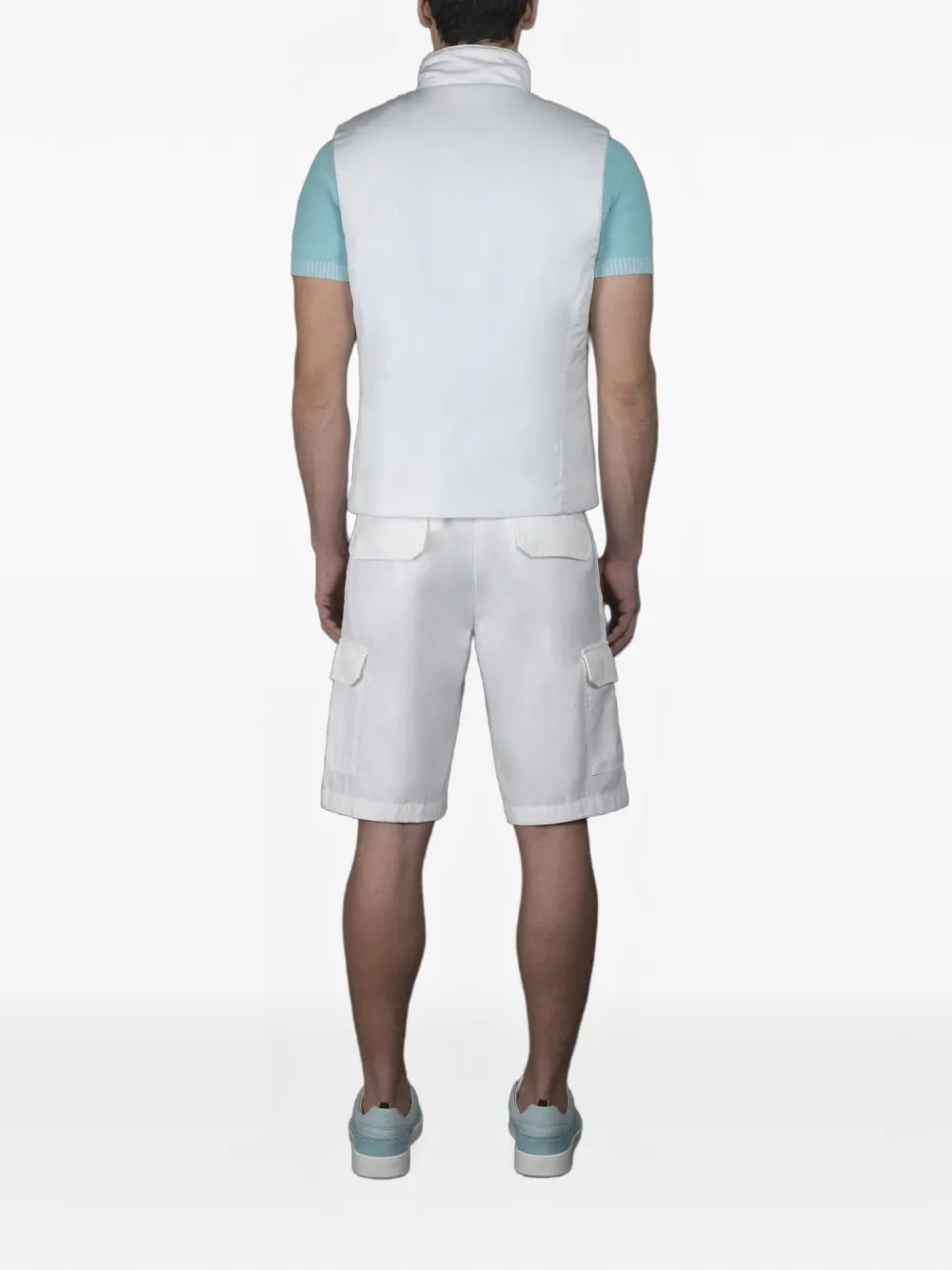 Moorer Sea Island zip-up gilet Wit