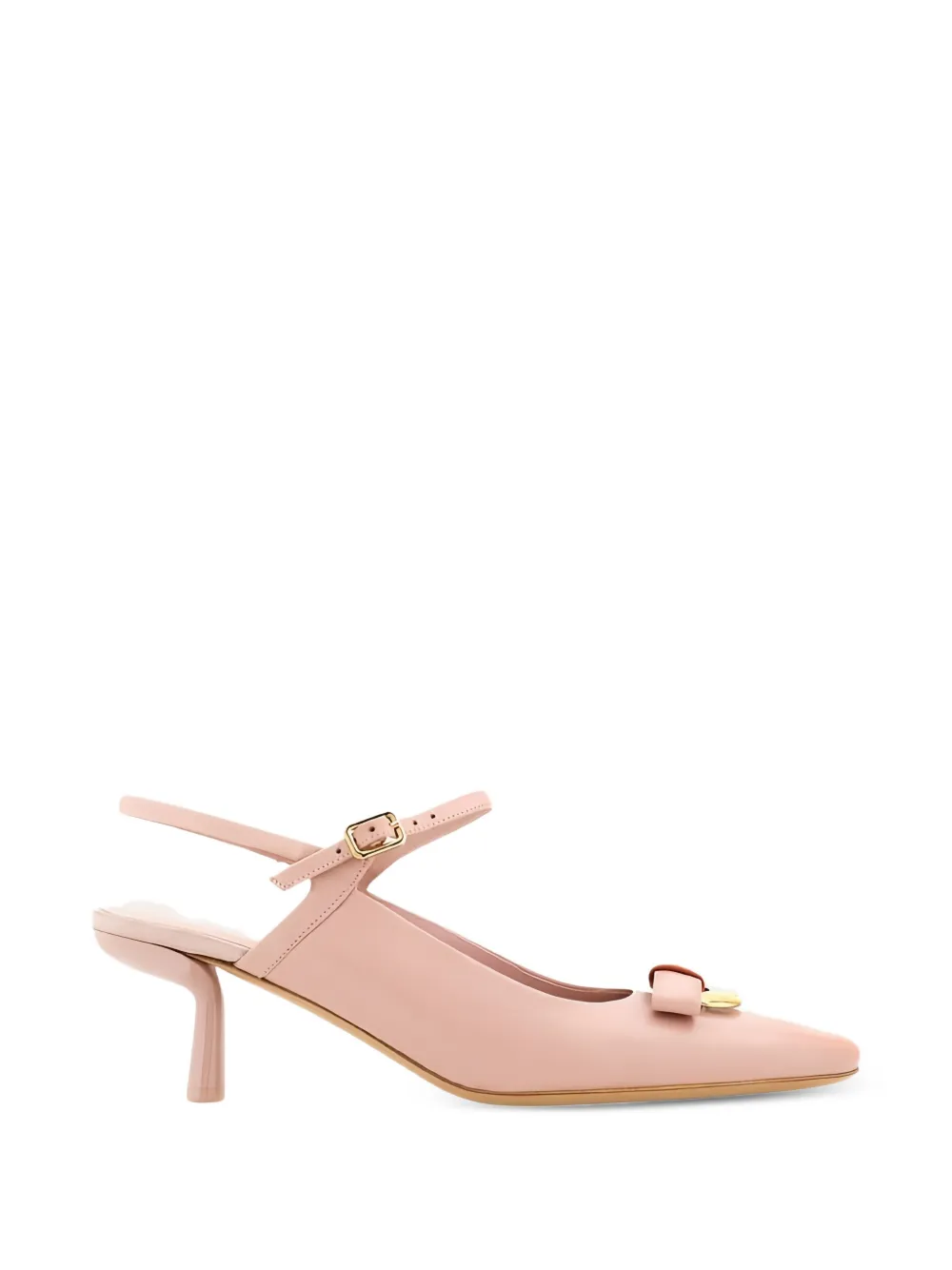 Ferragamo bow-detail leather slingback pumps - Pink