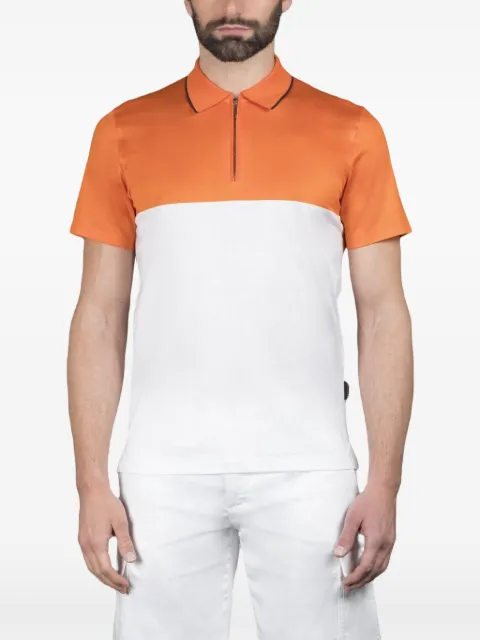 Moorer colour-block zip-fastening sweater