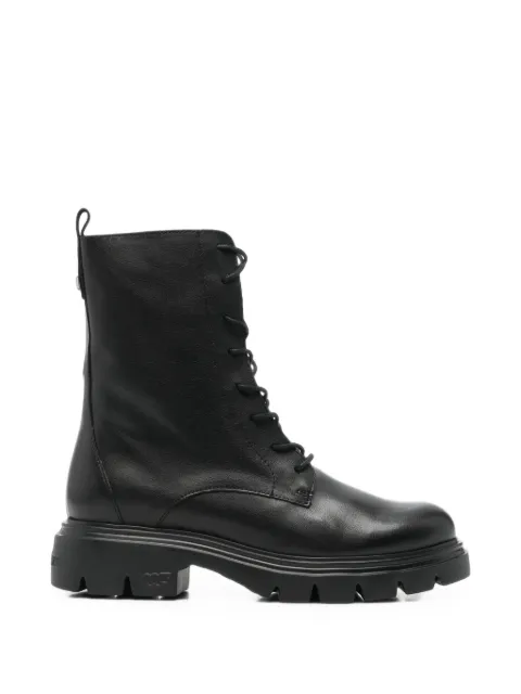 wonders lace-up lug-sole ankle boots