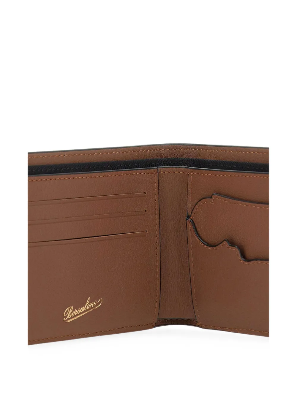 Borsalino Portemonnee met logo-reliëf Bruin