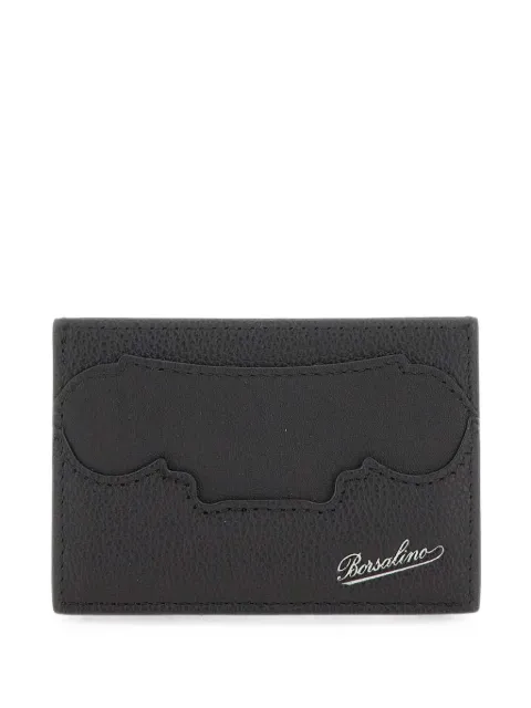 Borsalino logo-print card holder