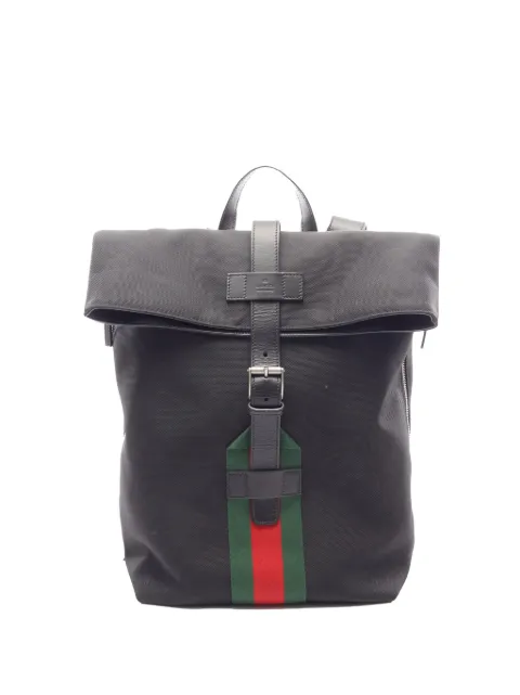Gucci Pre-Owned 2000-2015 Canvas Techno Web Fold Over backpack