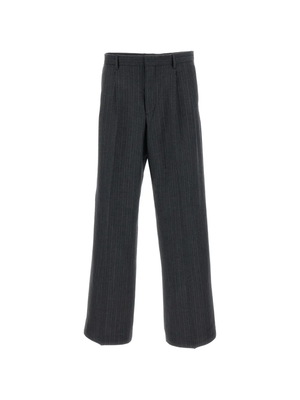 Sunflower pinstripe-pattern pleated trousers