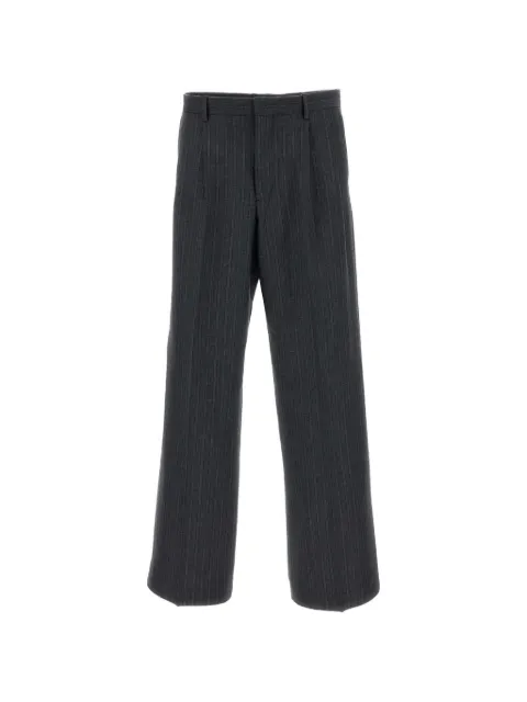 Sunflower pinstripe-pattern pleated trousers