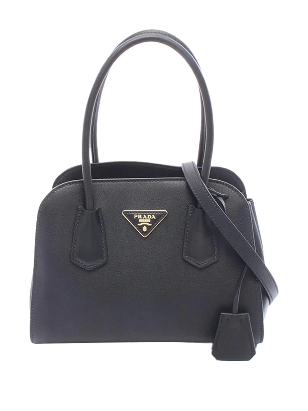 Prada Pre-Owned 2010-2025 weiche Satchel-Tasche aus Kalbsleder - Schwarz