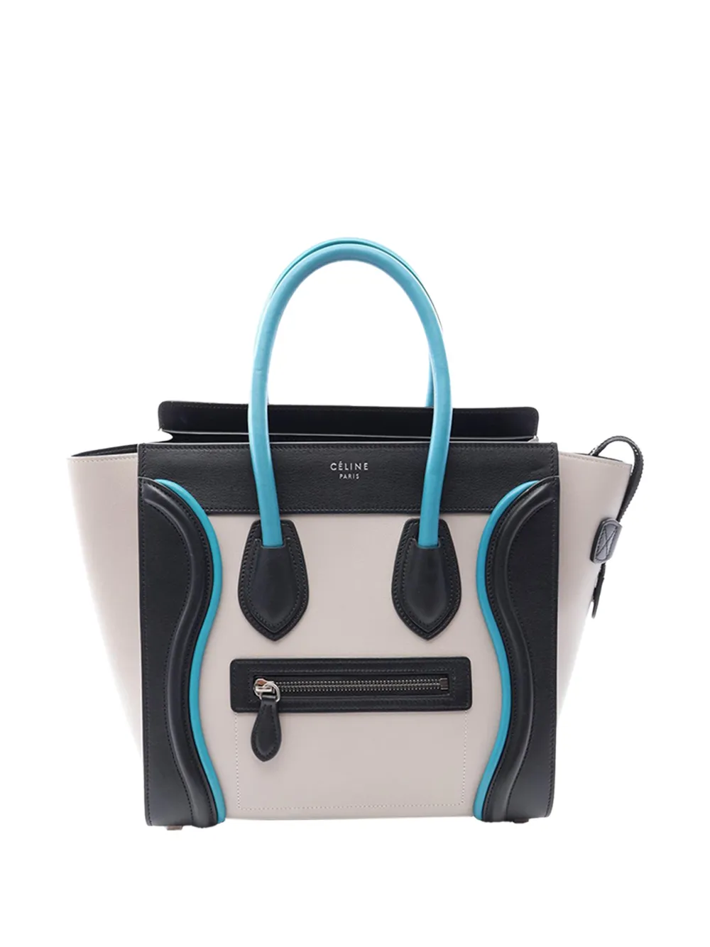 Celine Pre-Owned 2000-2026 Micro Tricolor Leather Luggage tote bag - Grigio