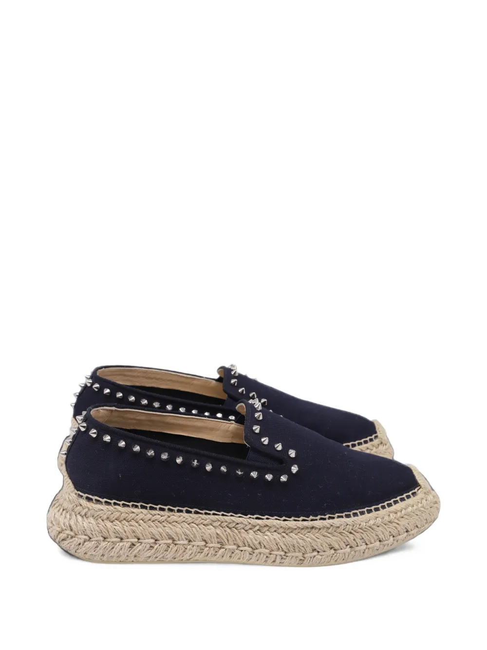 Christian Louboutin Pre-Owned Espaboat Espadrilleschuhe mit spitzen Nieten - Blau