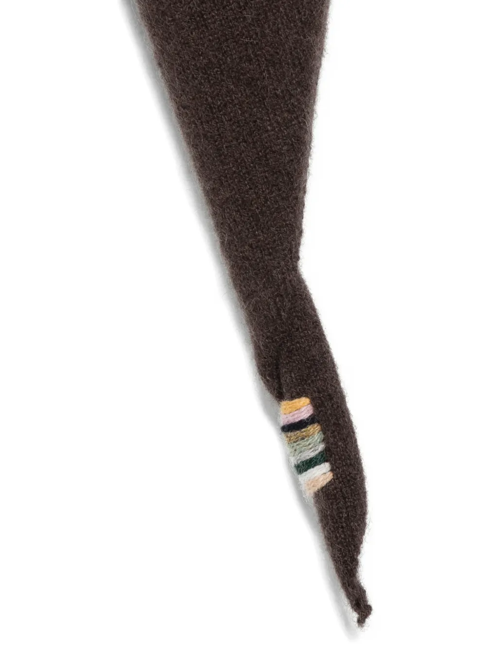 extreme cashmere knitted Bandana scarf Bruin