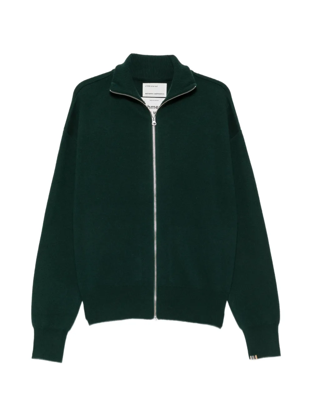 Extreme cashmere Xtra Out zip-up cardigan Groen