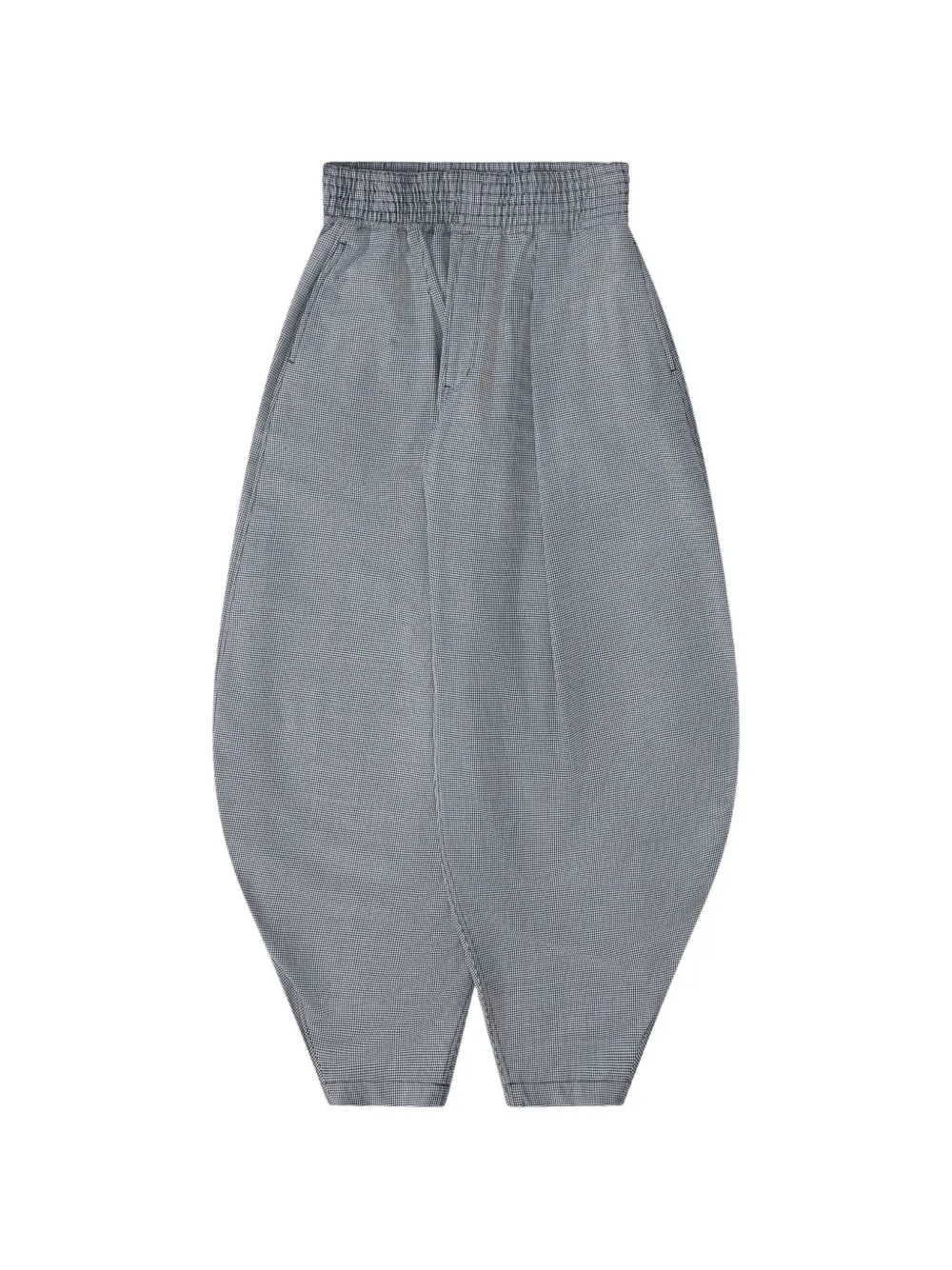 Black Comme Des Garçons houndstooth-pattern balloon trousers - Grigio