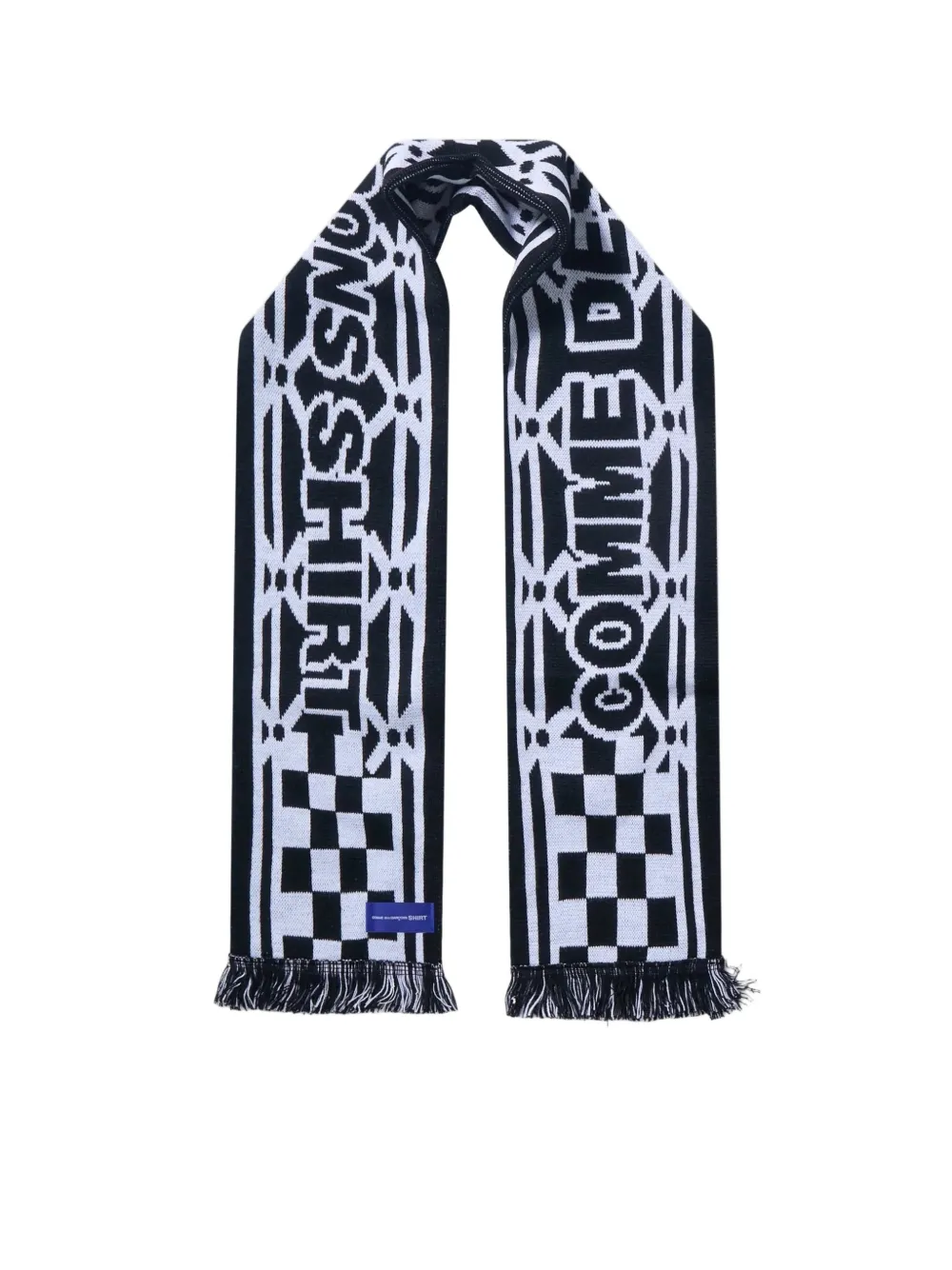 Comme Des Garçons Shirt Intarsia sjaal Zwart