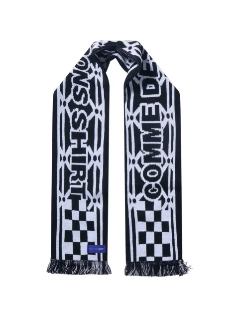 Comme Des Garçons Shirt 嵌花针织流苏边围巾