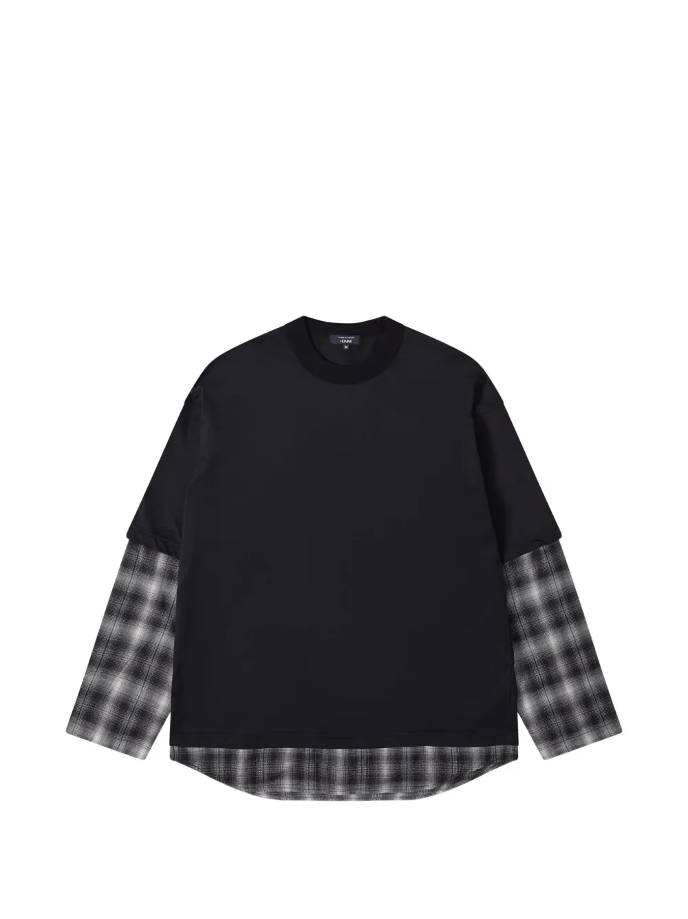 Comme des Garçons Homme layered check-print T-shirt