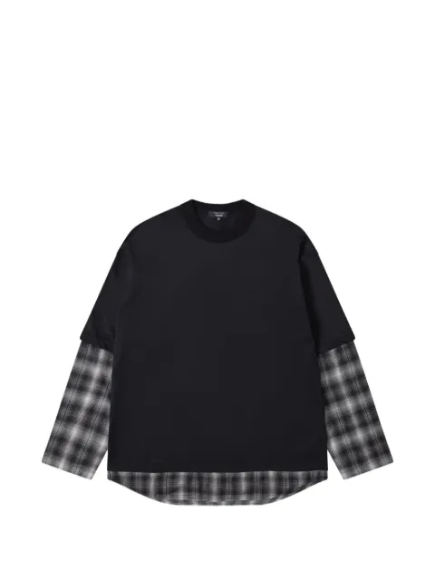 Comme des Garçons Homme layered check-print T-shirt
