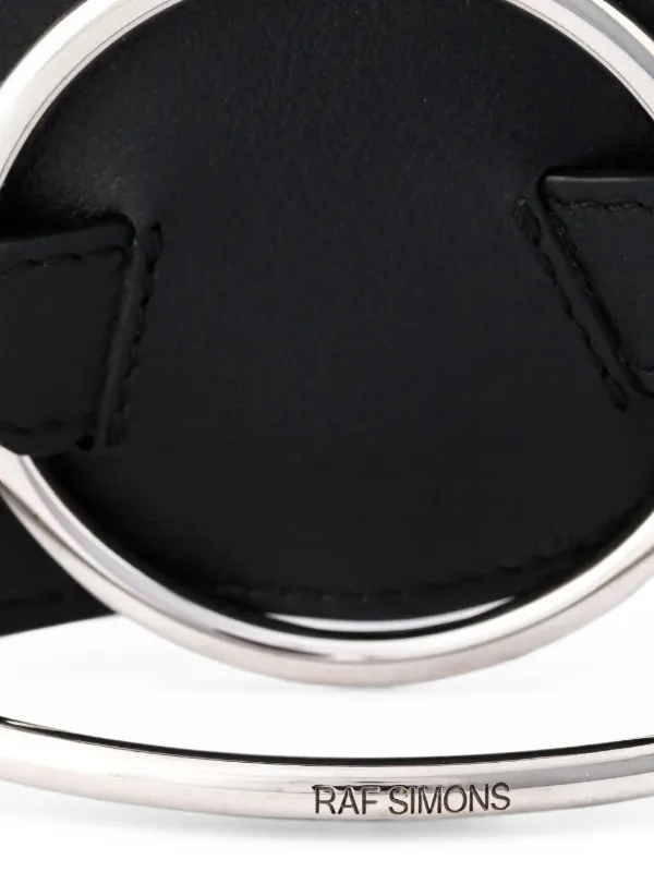 RAF SIMONS ラフシモンズ ショルダー スカーフ 黒 Raf Simons leather-cuff zip-detail Bracelet | Black | FARFETCH