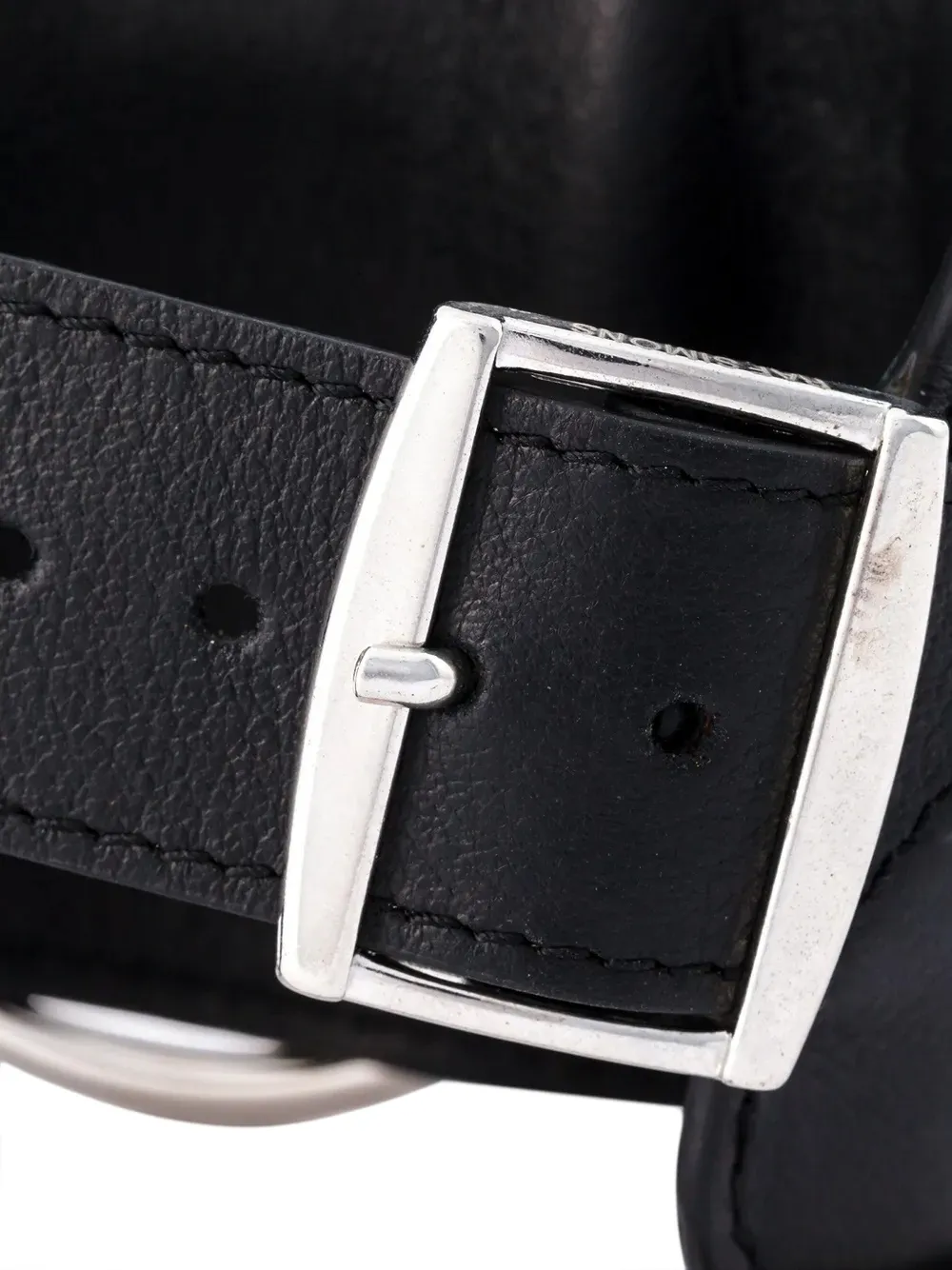 Raf Simons leather-cuff zip-detail Bracelet | Black | FARFETCH