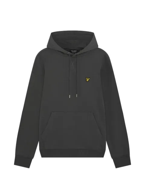 Lyle & Scott logo-patch loopback cotton hoodie