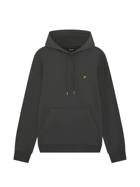 Lyle & Scott logo-patch loopback cotton hoodie