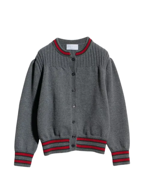 Gucci Kids Web stripe wool cardigan