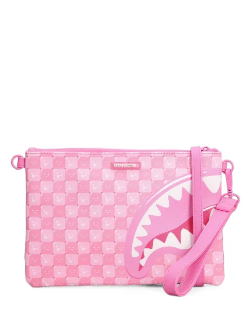 Sprayground check-pattern clutch bag