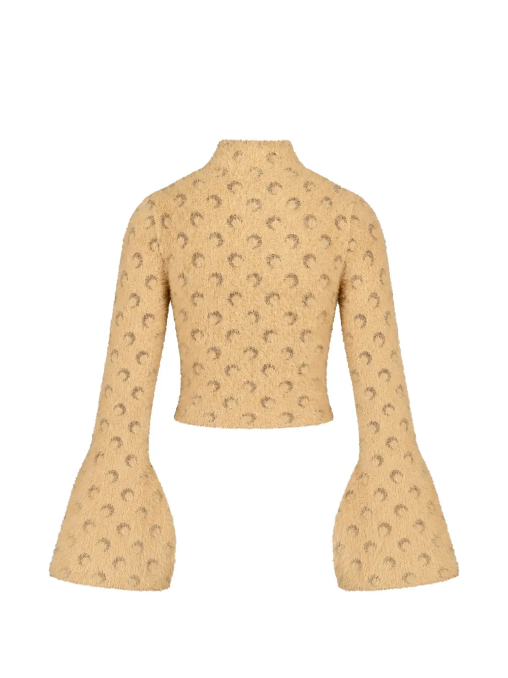 Marine Serre Moon fluffy sweater Beige