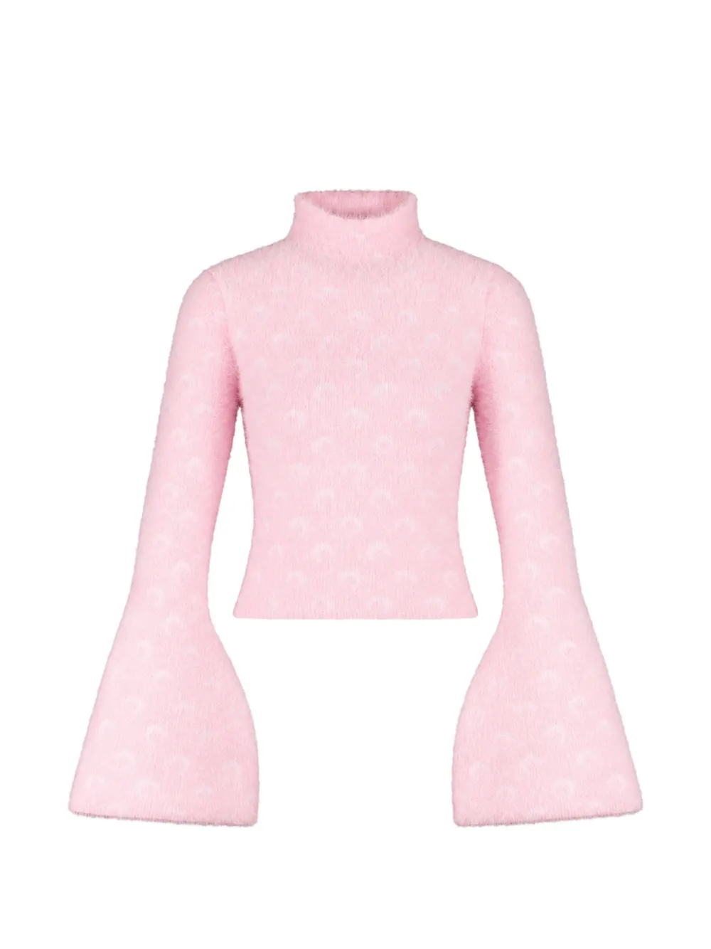 Marine Serre Moon flared-sleeve sweater - Rosa