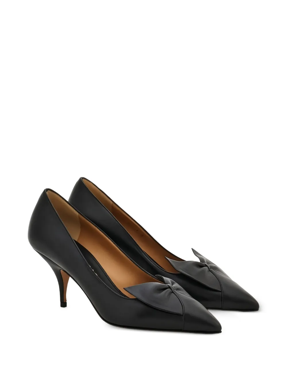Ferragamo point-toe bow-detail heeled pumps Zwart