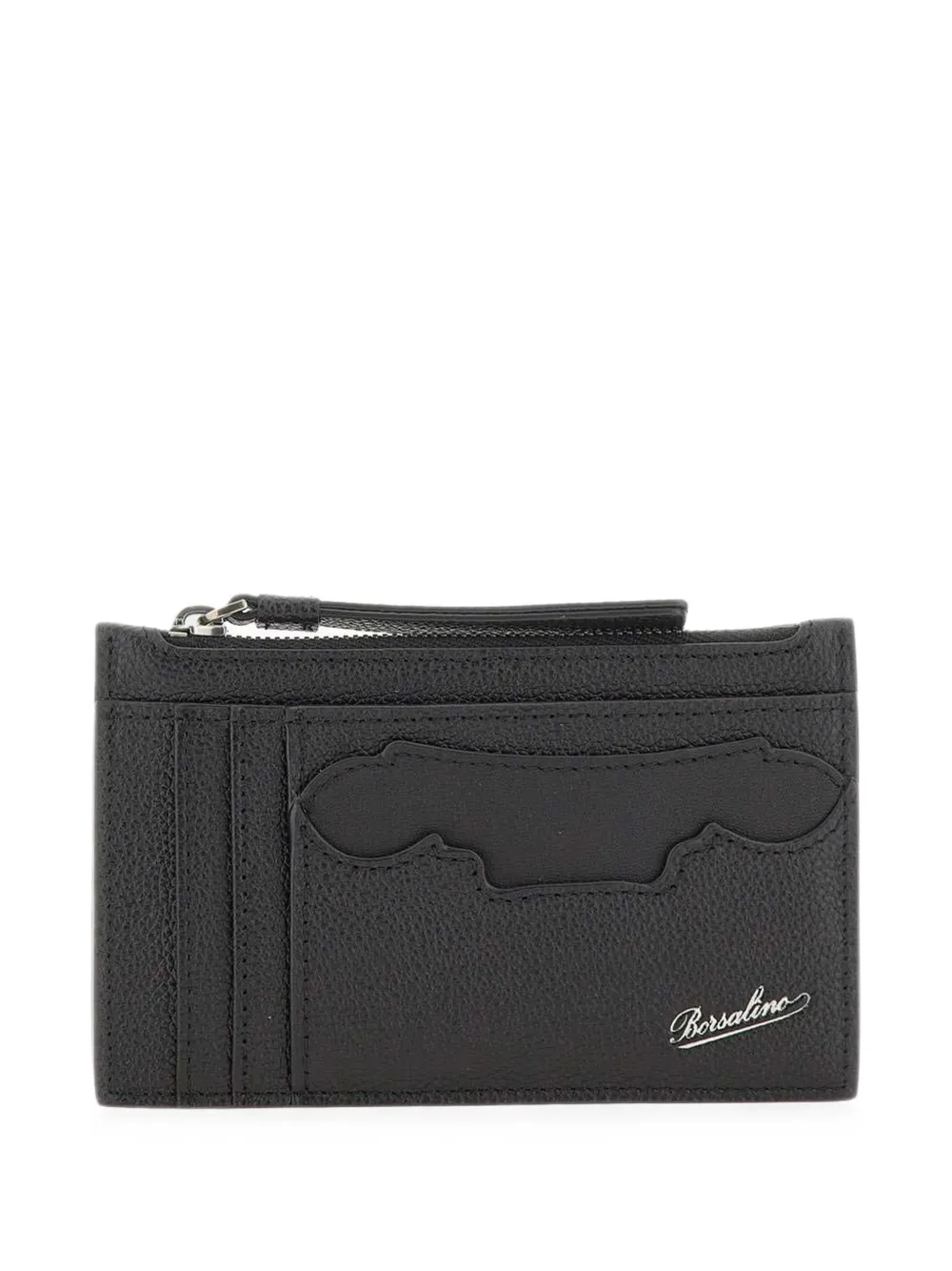 Borsalino logo-embossed card holder - Nero