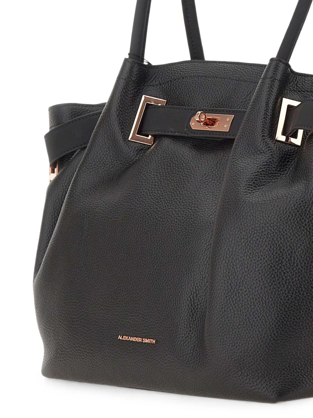 Alexander Smith L Brooke embossed-logo tote bag Zwart